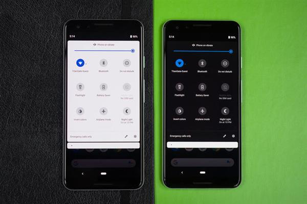 Google Pixel 3模拟Android Q黑暗模式:可省一半电量