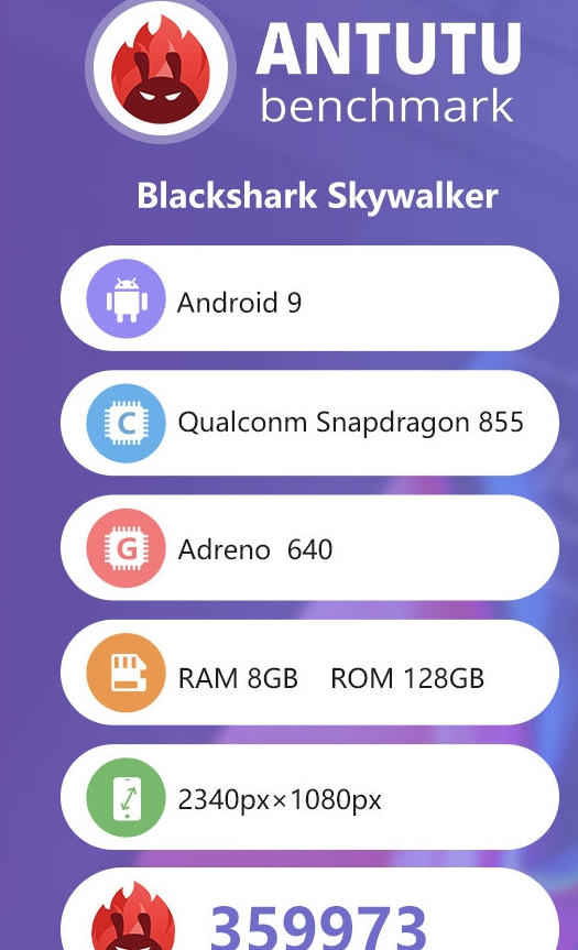 黑鲨游戏手机出现在安兔兔：疑似黑鲨游戏手机2