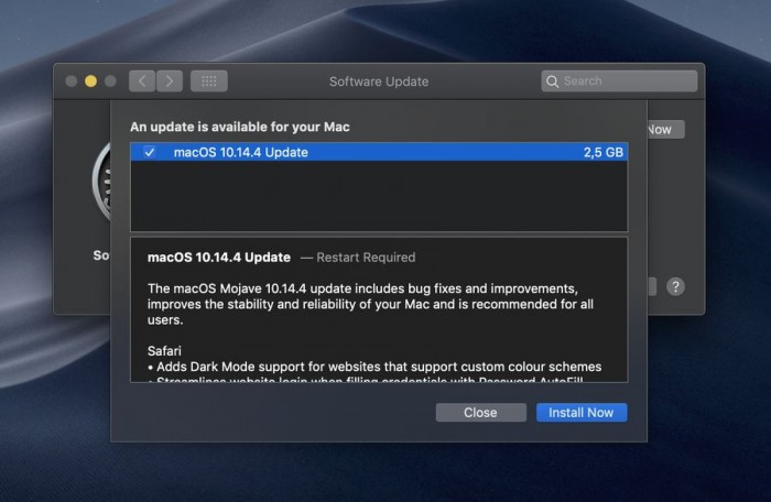 苹果正式带来macOS Mojave 10.14.4系统更新
