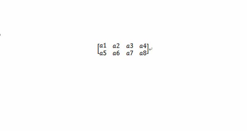 word输入2*4矩阵的详细操作