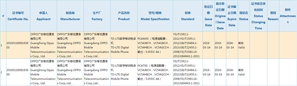 OPPO新机通过3C认证：或是OPPO Reno标准版