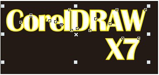 cdr制作有描边浅变色艺术字的图文操作