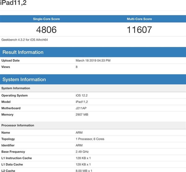 GB4跑分确认：新iPad集成了3GB RAM