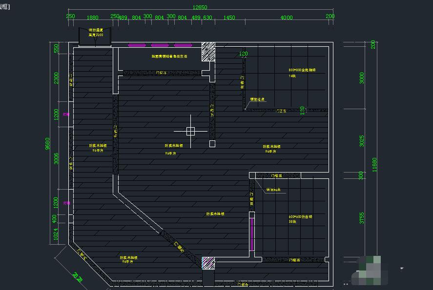 CAD绘制地面铺设图纸的详细操作截图