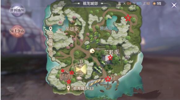 《完美世界》手游黑市商人刷新坐标位置的位置介绍