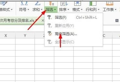wps表格设置高级筛选的操作步骤