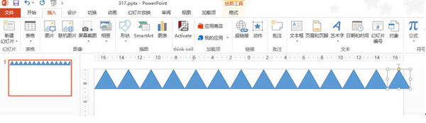 PPT打造作三角形背景效果的图文操作