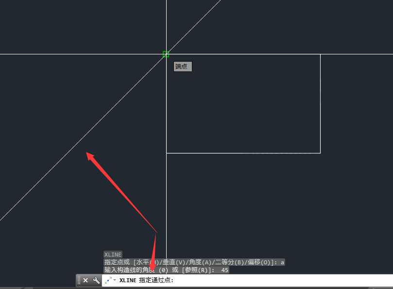 CAD2015制作角线的具体操作