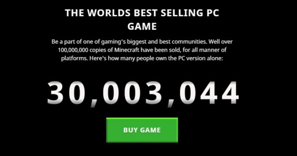 《我的世界》PC版销量已达到3000万套