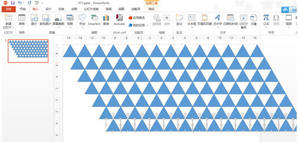 PPT打造作三角形背景效果的图文操作