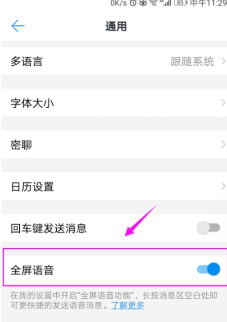 釘釘設置全屏語音的操作流程釘釘設置全屏語音的操作流程