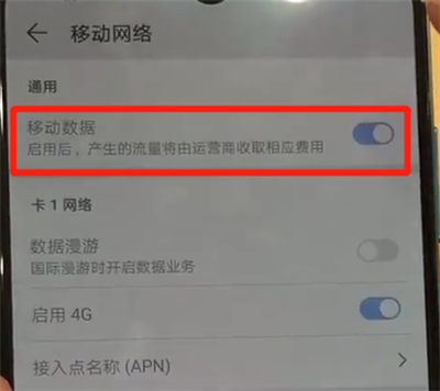 华为手机p30打开流量的具体操作方法