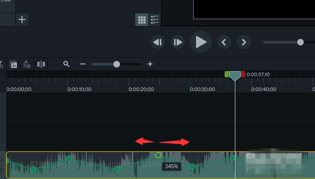 使用camtasia分阶段调整音频音量的操作步骤