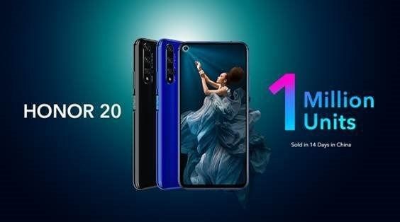 荣耀20登场 2周销量超100万台