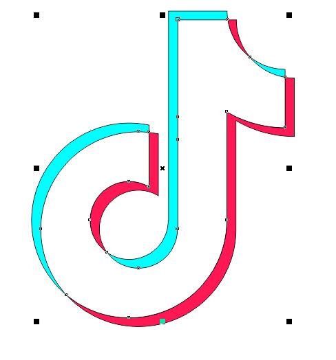 CDR制作抖音LOGO的图文操作