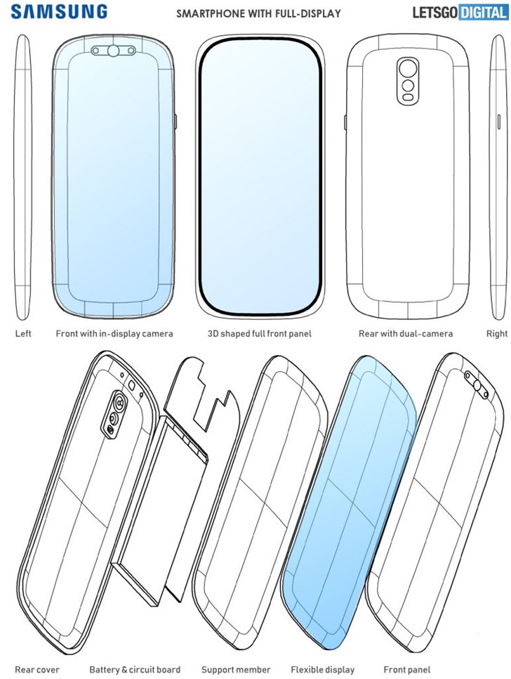 三星手机新专利泄露 采用鹅卵石外观设计