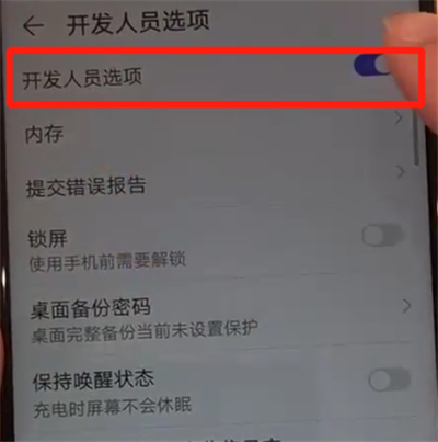 华为nova4将开发者选项打开的具体使用教程