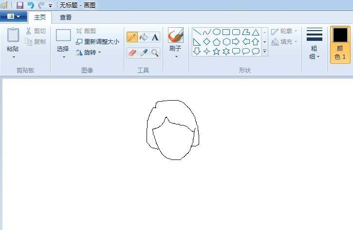 画图工具绘画简笔画人物的具体操作教程