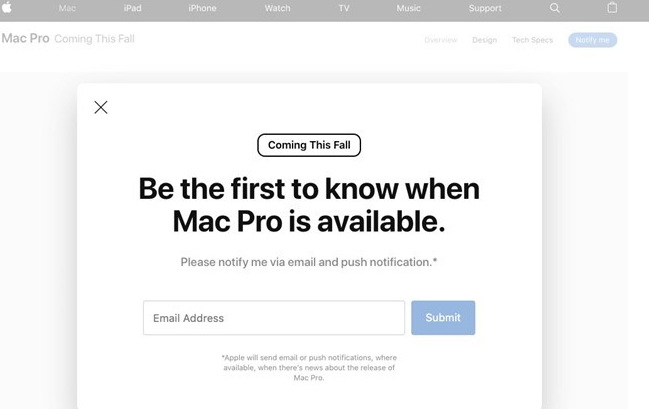 苹果Mac Pro页面有变化 “刨丝器”9月登场