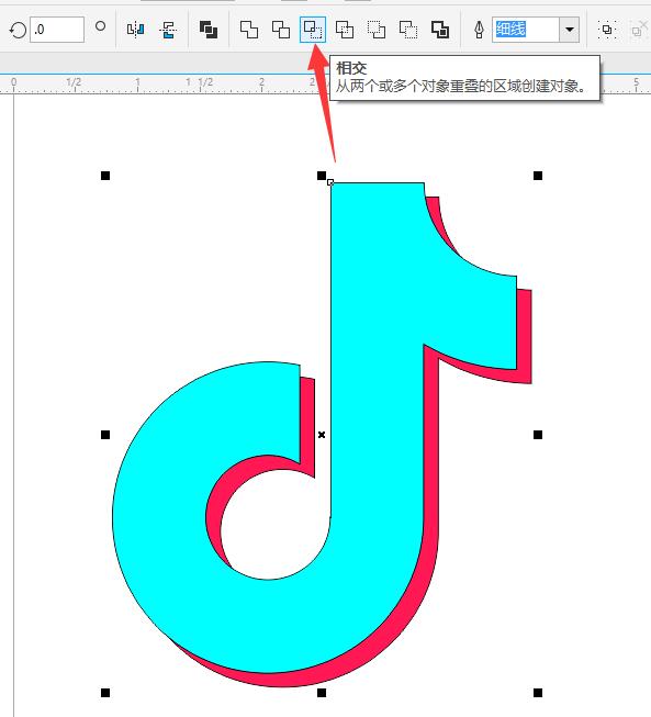 CDR制作抖音LOGO的图文操作