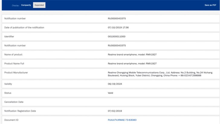 realme 4/4 Pro获欧盟认证 提供三款型号