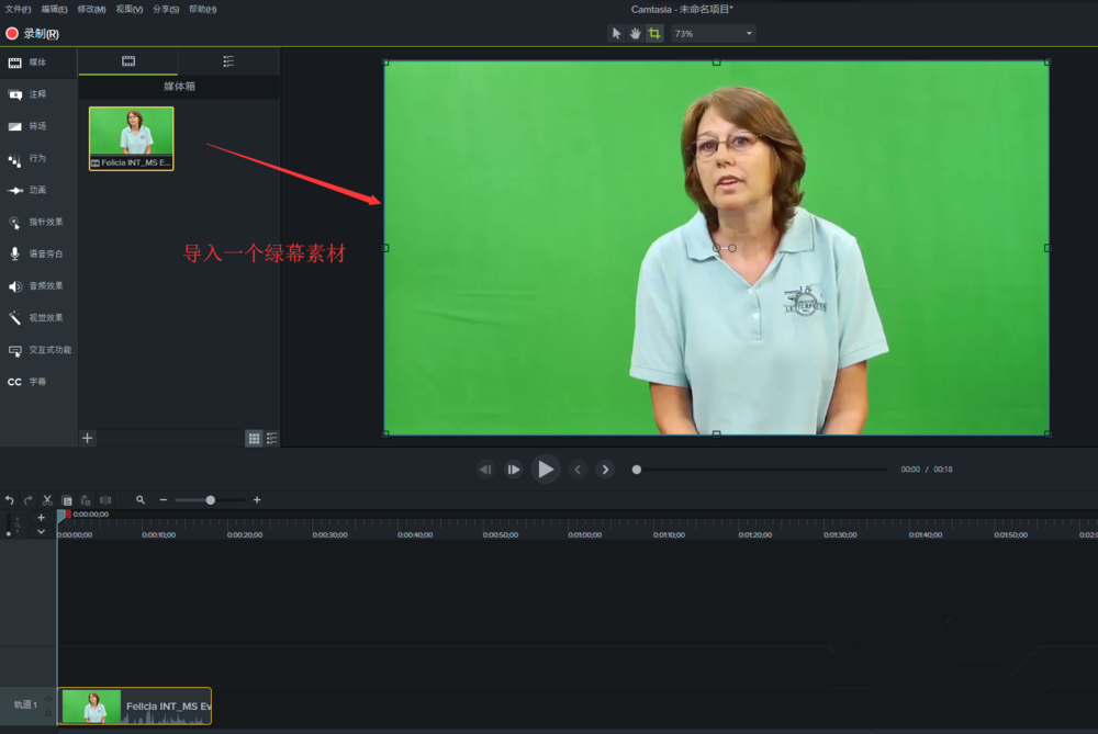 Camtasia抠出绿幕视频的详细操作教程