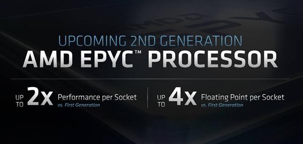 AMD将推7nm EPYC处理器：性能翻倍
