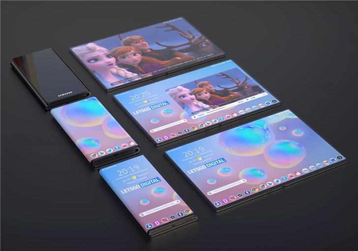 三星Z字形折叠手机专利泄露：屏幕亮了