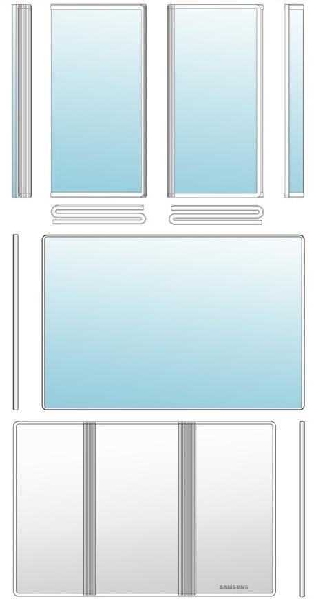 三星Z字形折叠手机专利泄露：屏幕亮了