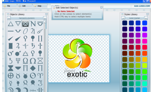 AAAlogo中设计logo标志的简单操作
