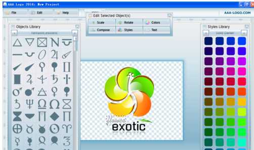 AAAlogo中设计logo标志的简单操作