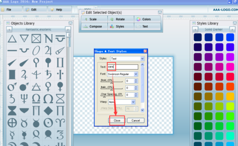 AAAlogo中设计logo标志的简单操作