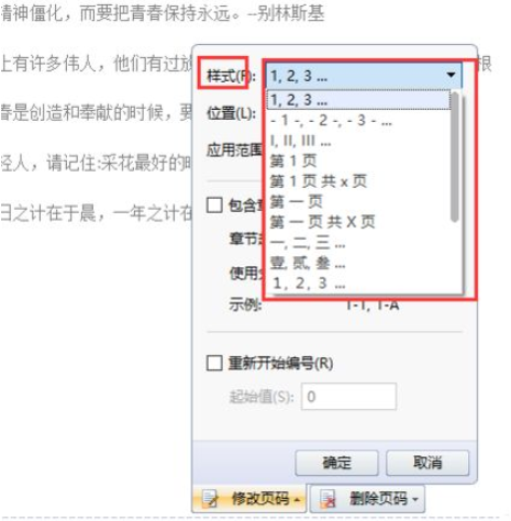 wps2007插入页码的详细操作教程