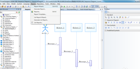 Power Designer利用报告向导生成模型报告的操作教程
