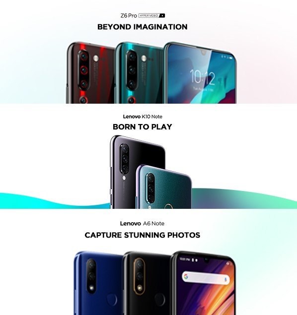 联想Z6 Pro/K10 Note/A6 Note即将上架印度市场