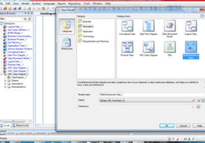 Power Designer设计多维数据模型的方法步骤