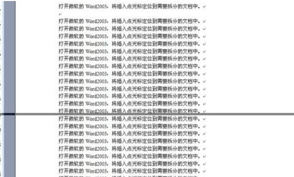 Microsoft Office 2003拆分窗口的操作教程