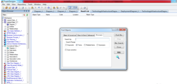 Power Designer中对象查询的使用方法介绍
