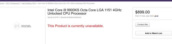 10月上架！Intel酷睿i9-9900KS价格曝光