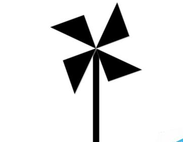 Microsoft Office Visio绘制风车的操作教程