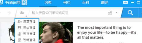 有道词典中互译环境的设置方法步骤