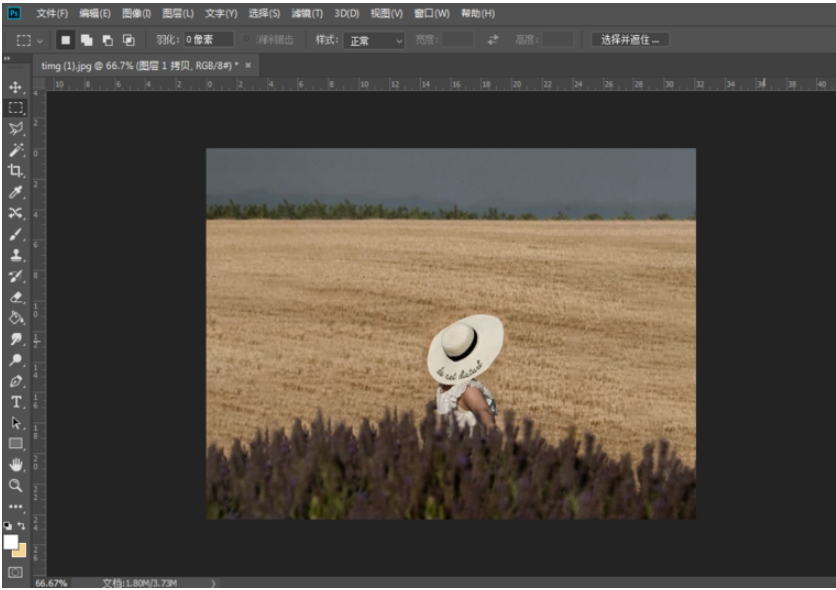 使用PS将竖图变成横图效果的操作教程