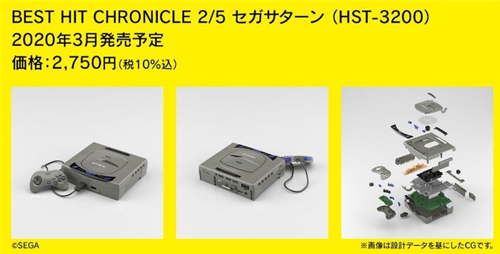 万代推超精细PS1、世嘉SS主机拆解模型