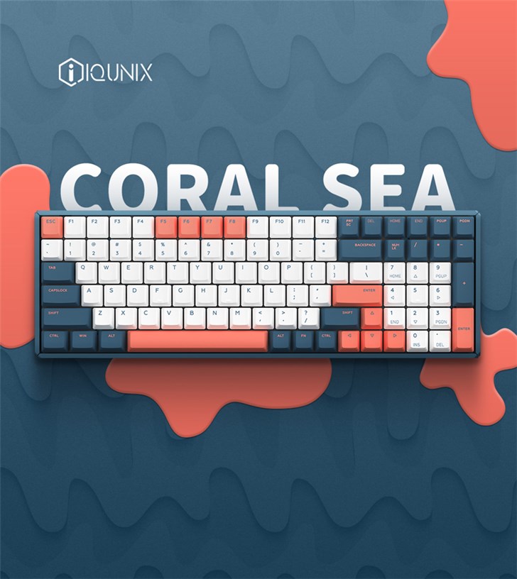 IQUNIX旗下“珊瑚海”F96机械键盘上线