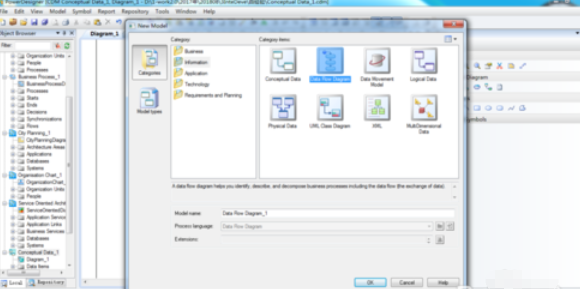 Power Designer建立数据流图的操作方法