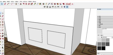草图大师设计护墙板造型的详细教学