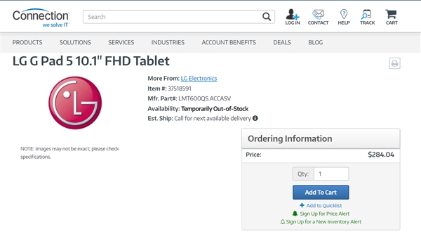 新品LG G Pad 5上市：售价2000元