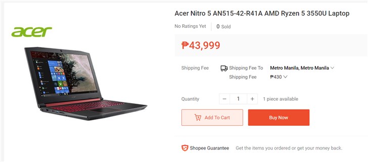 宏碁新款锐龙笔记本将用上更新版R5 3550U