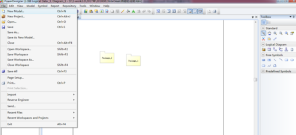 Power Designer建立网络图的操作步骤