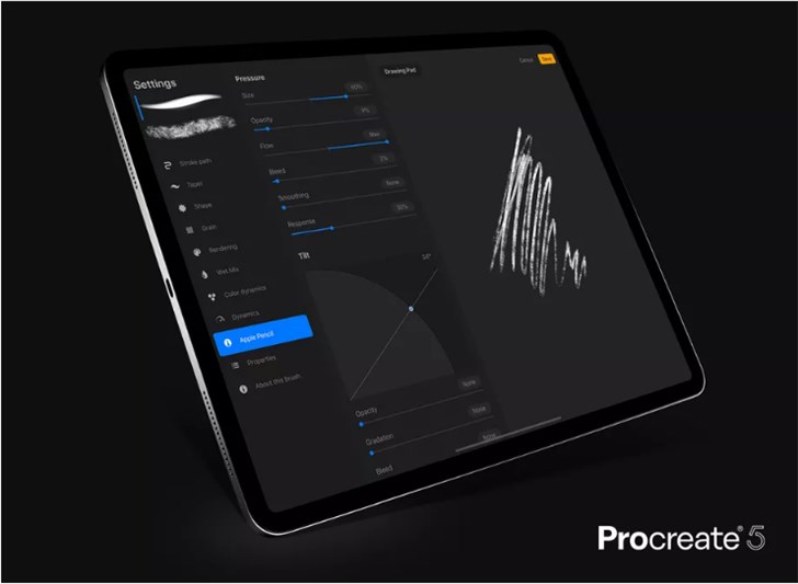 画板应用 Procreate迎来5.0版本：轻松导入Ps笔刷